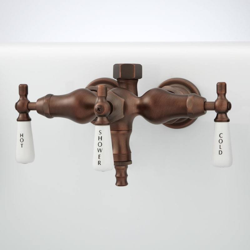 Polished Brass Tub Filler Faucet with Valve Y401930