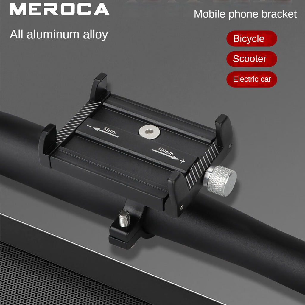 Black Metal Mobile Phone Holder for Motorcycle Scooter O99412