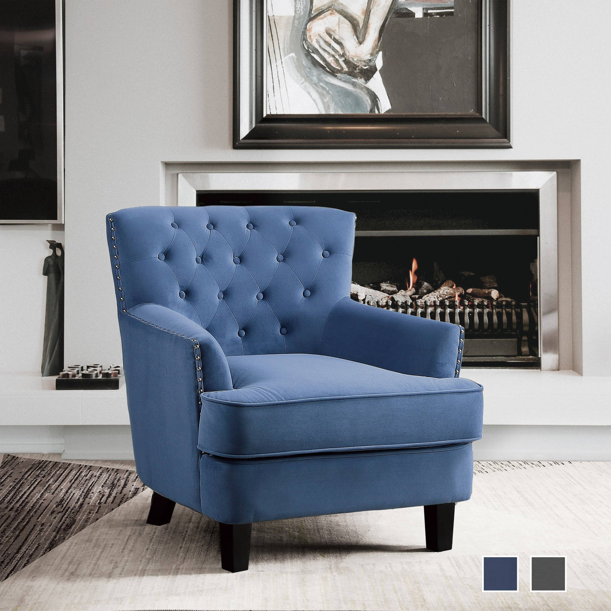 Grey Accent Chair M3461