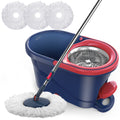 Green Spin Mop and Bucket with Wringer Set I6991