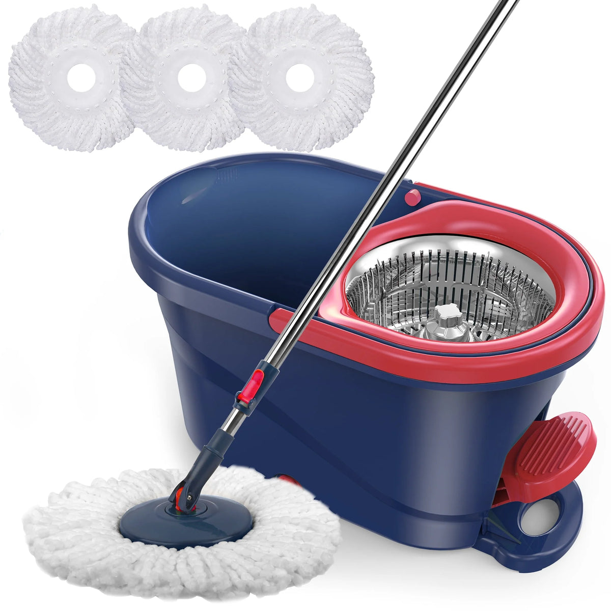 Green Spin Mop and Bucket with Wringer Set I6991