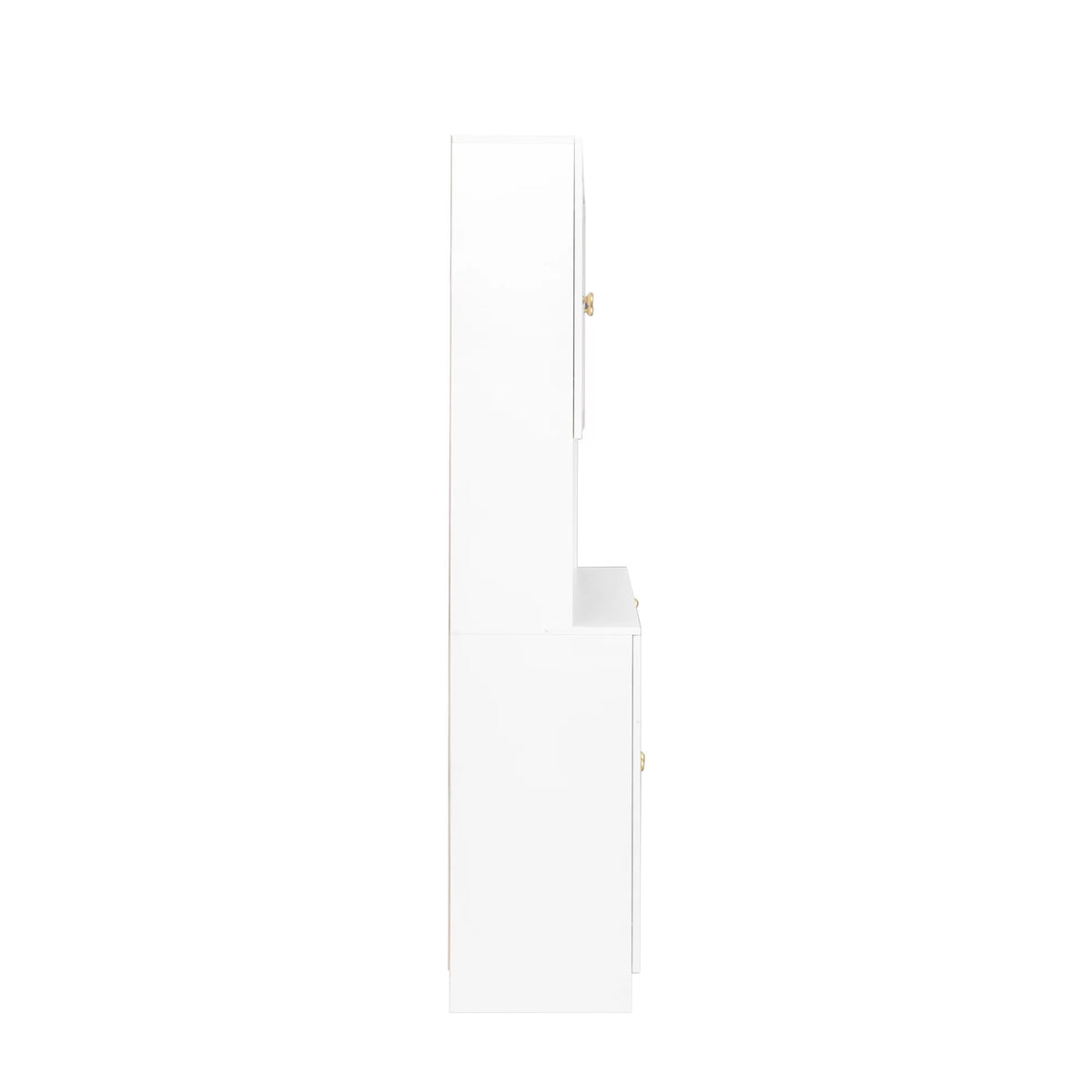 70.87" Tall White Wardrobe with 6 Doors, 1 Shelf and 1 Drawer P5502