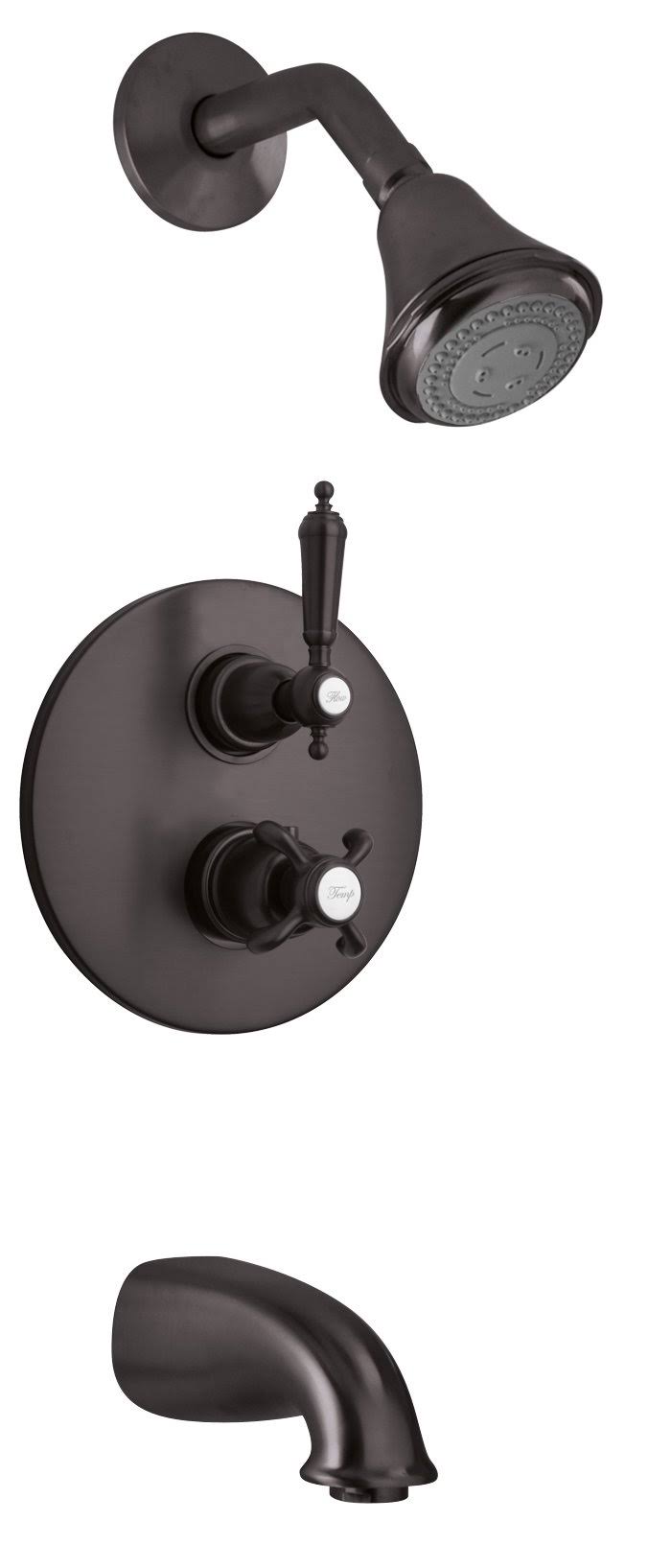 Chrome Thermostatic Valve with 2 Way Diverter Volume Control R509242