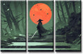 3 Piece Black and White Canvas Wall Art Katana Poster Z767