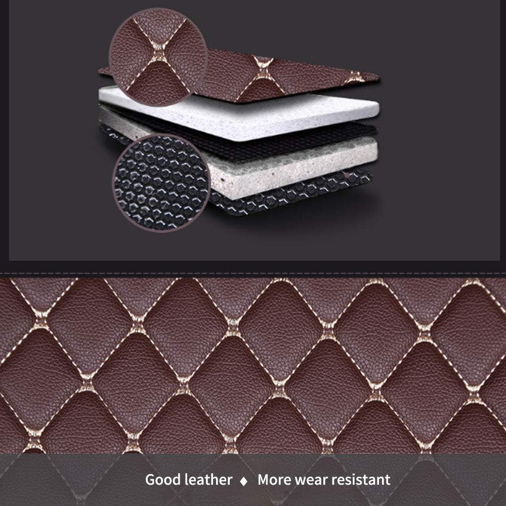 Black with Beige Stitching XPE Leather Car Floor Mats G644804