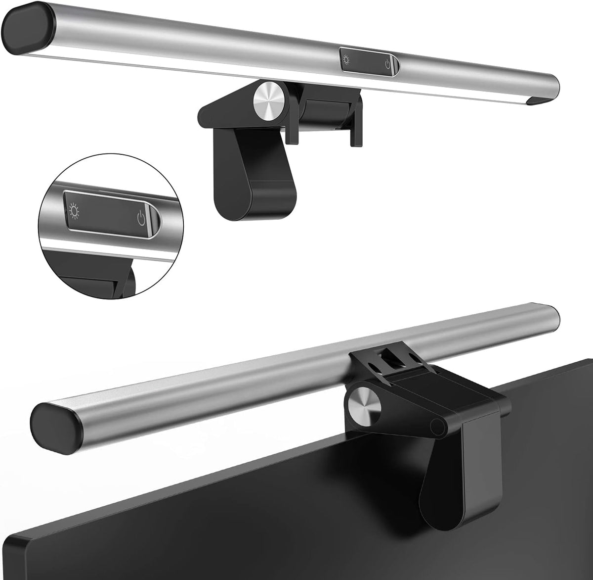 Computer Monitor Light Bar with Webcam, USB Powered, Touch Sensor, 3 Switchable Light Modes, Adjustable Brightness T96537