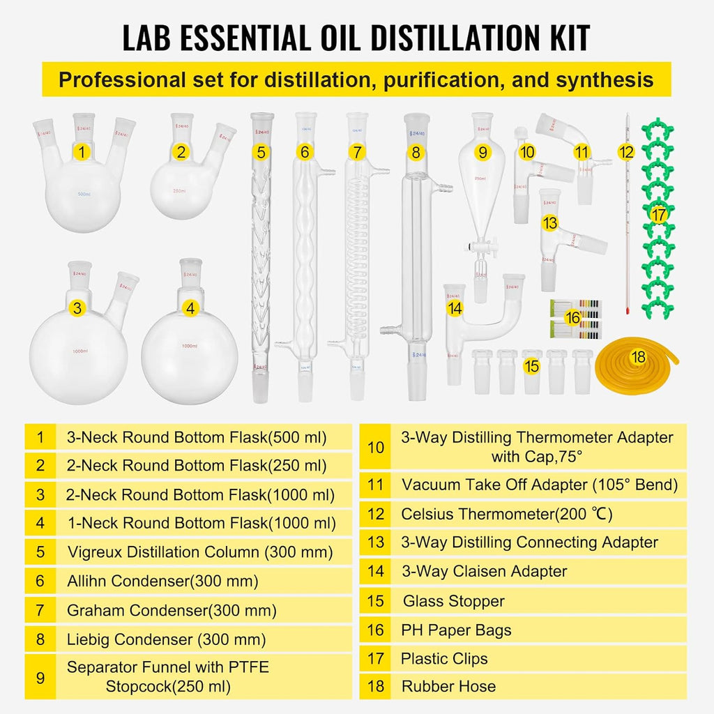 32PCS Chemistry Lab Glassware Kit 250 1000ml P52890