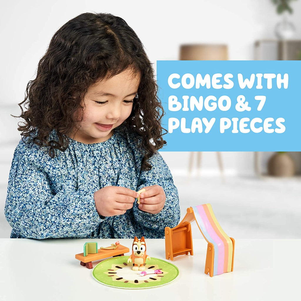 Bluey Bingo's Playroom with 2.5" Figure, Canopy, Table, Computer, Rug, and Xylophone S71748