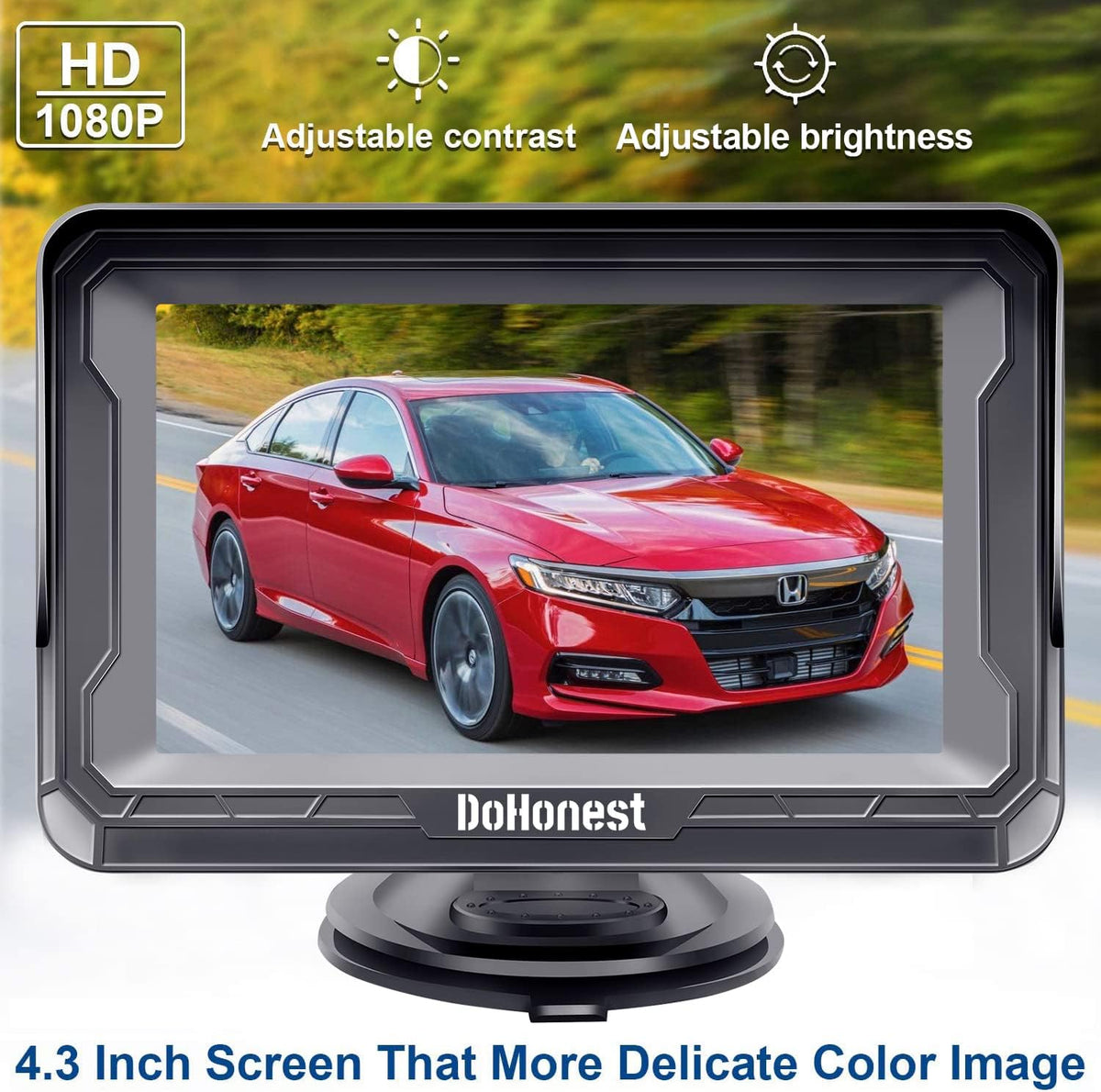 HD 1080P Rear View Monitor Kit Night Vision Waterproof Reverse Camera Pack of 2 E11846