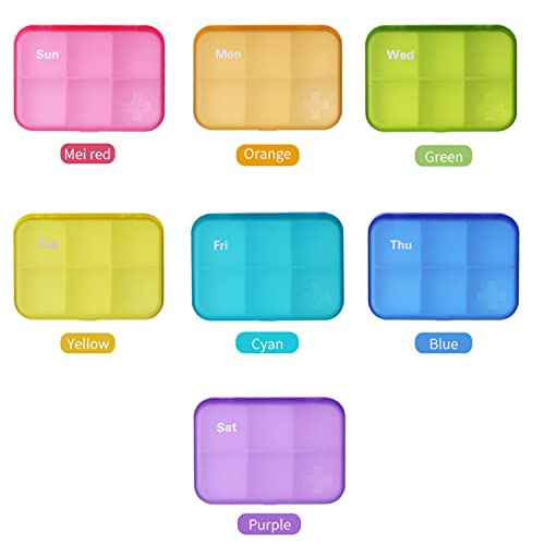 7 Piece Set 42 Compartments Pill Organizer A59811