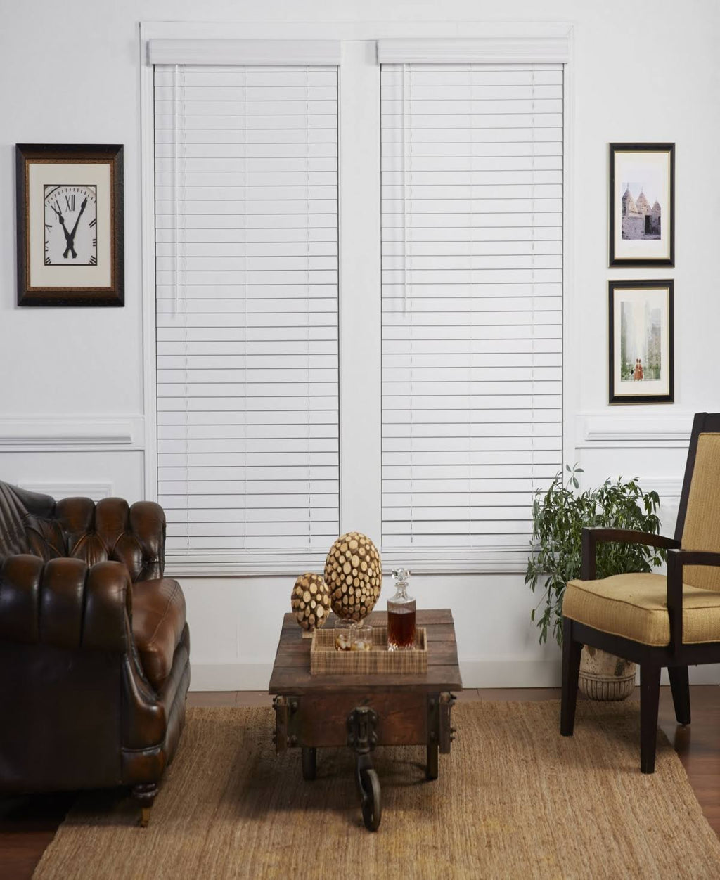 Cordless Faux Wood Venetian Blind, 42x22 x 72x22 - Dark Oak M46934