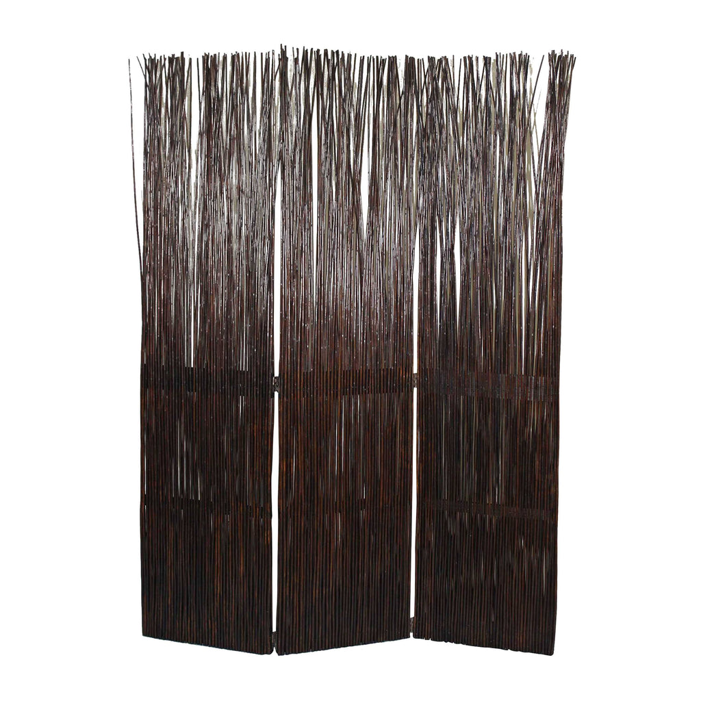 Brown Wooden 3 Panel Room Divider O9681