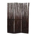 Brown Wooden 3 Panel Room Divider O9681