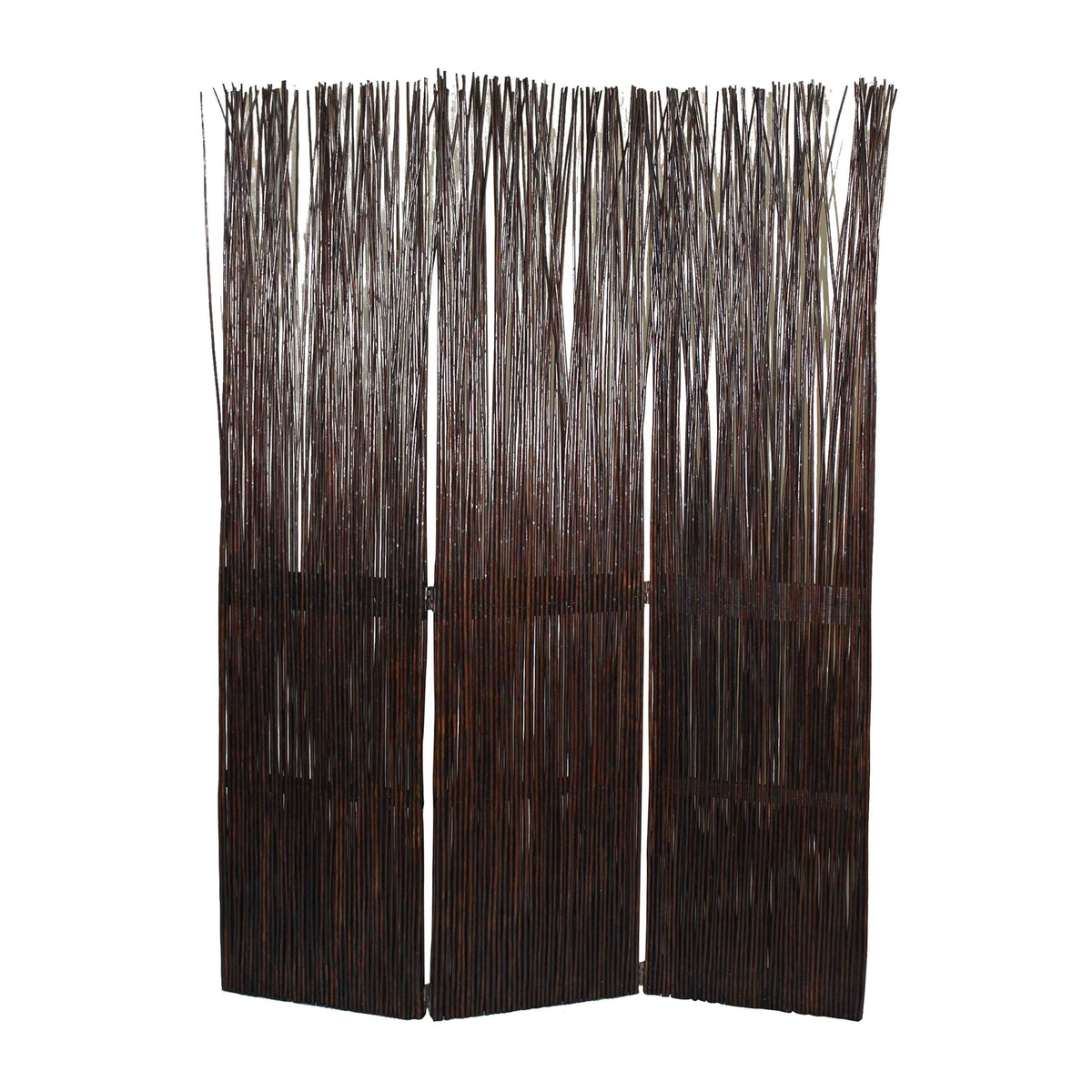 Brown Wooden 3 Panel Room Divider O9681