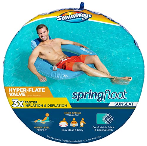 Inflatable Pool Float Chair Sky Blue V796