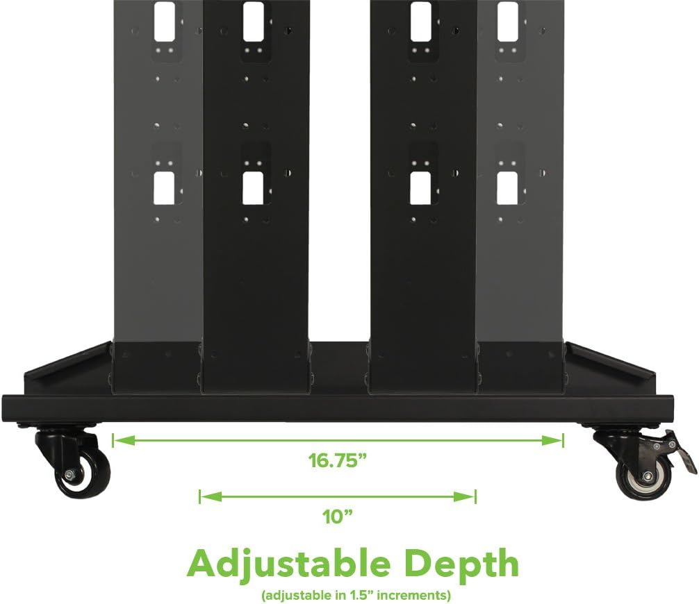 42U 4-Post Open Frame Server Rack with Casters V13368