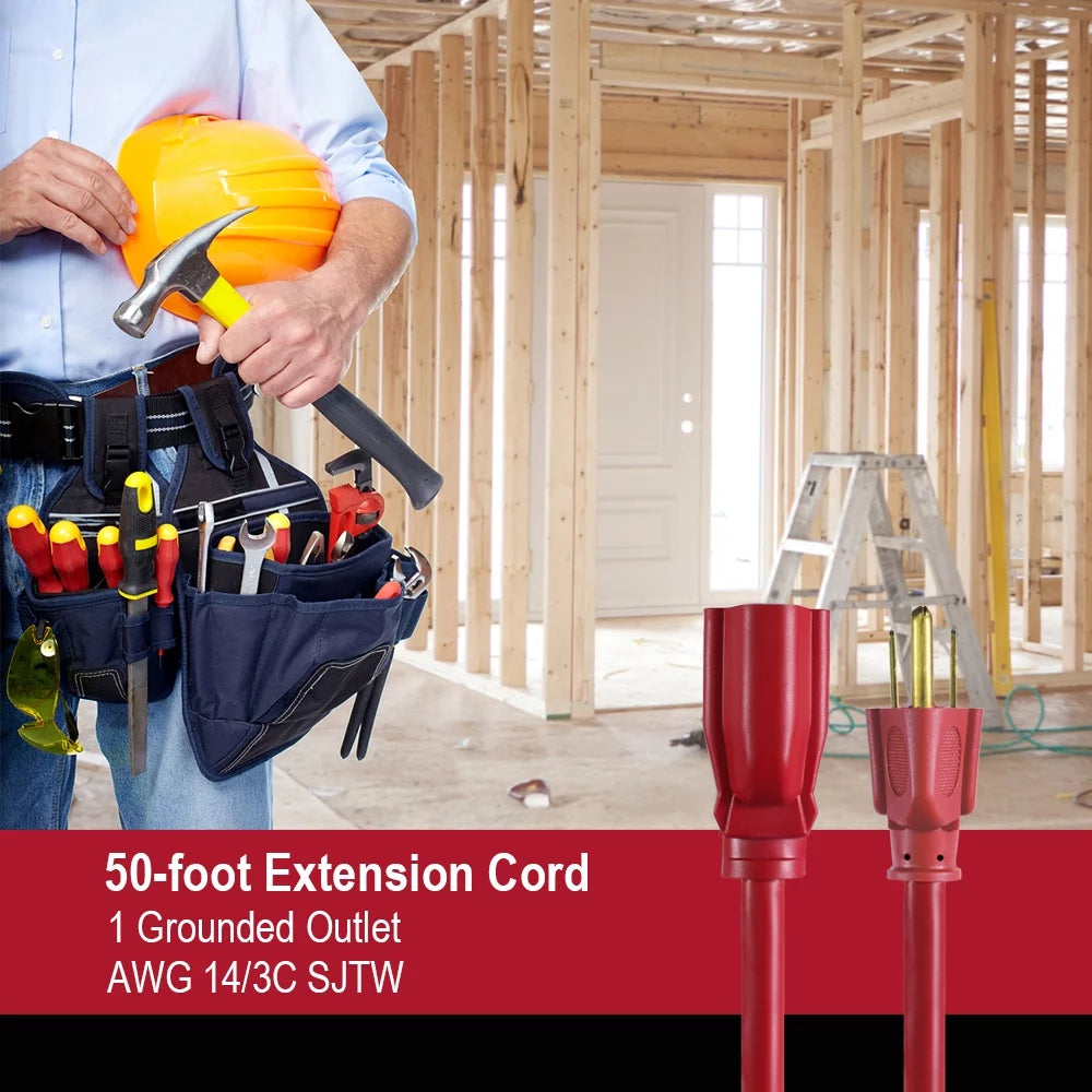 50FT 14AWG 3 Prong Extension Cord X998