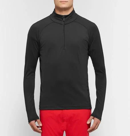 Men Halfzip Black Casual Jacket K8970
