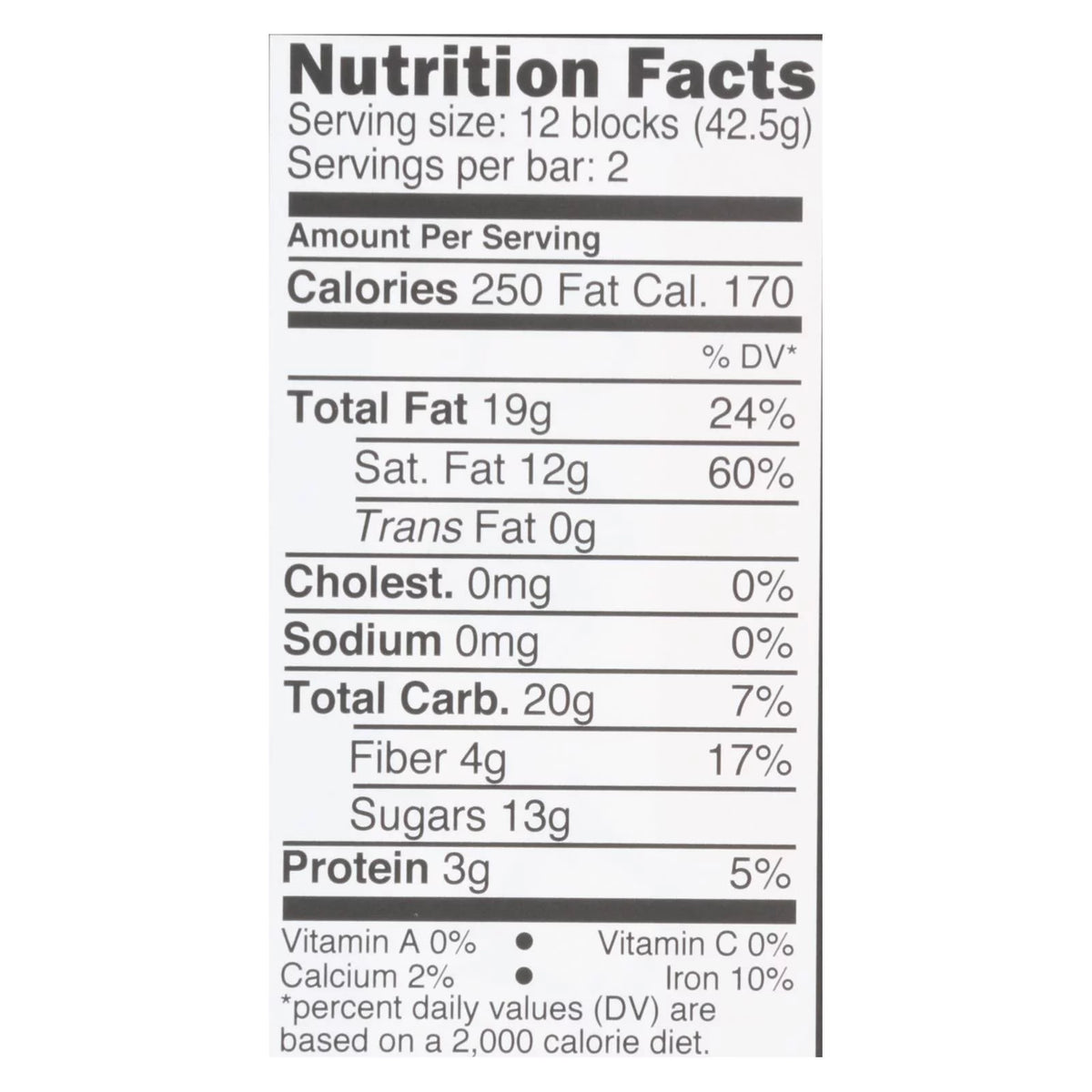 Dark Chocolate Mint Bar Case of 12 3 OZ L3876