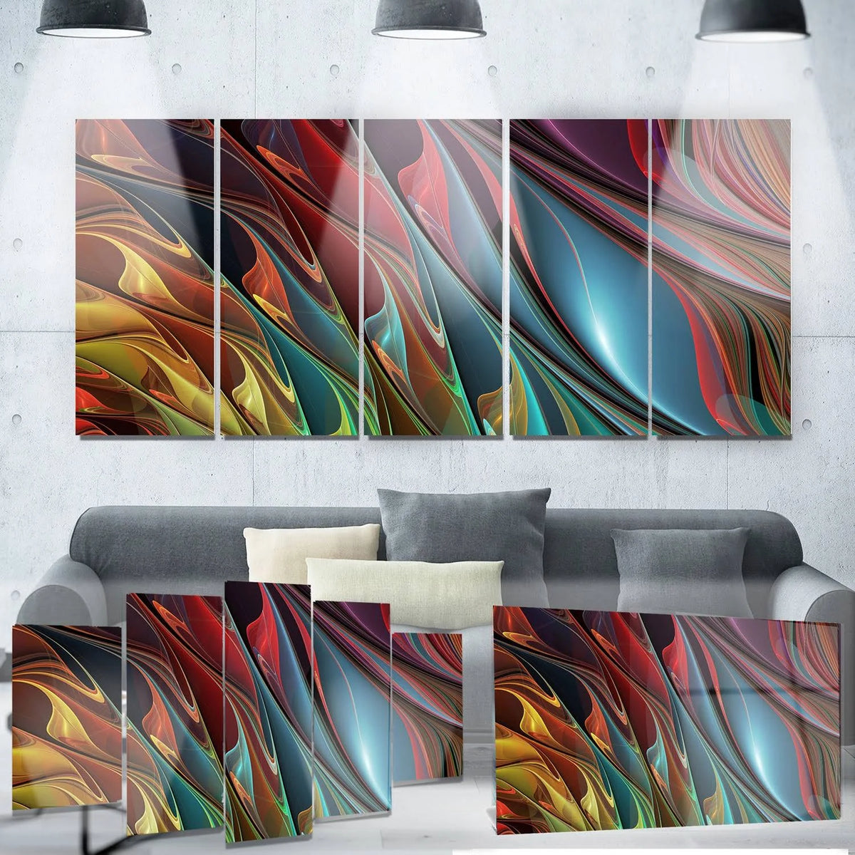 Metal & Leaves Graphic Art H25172