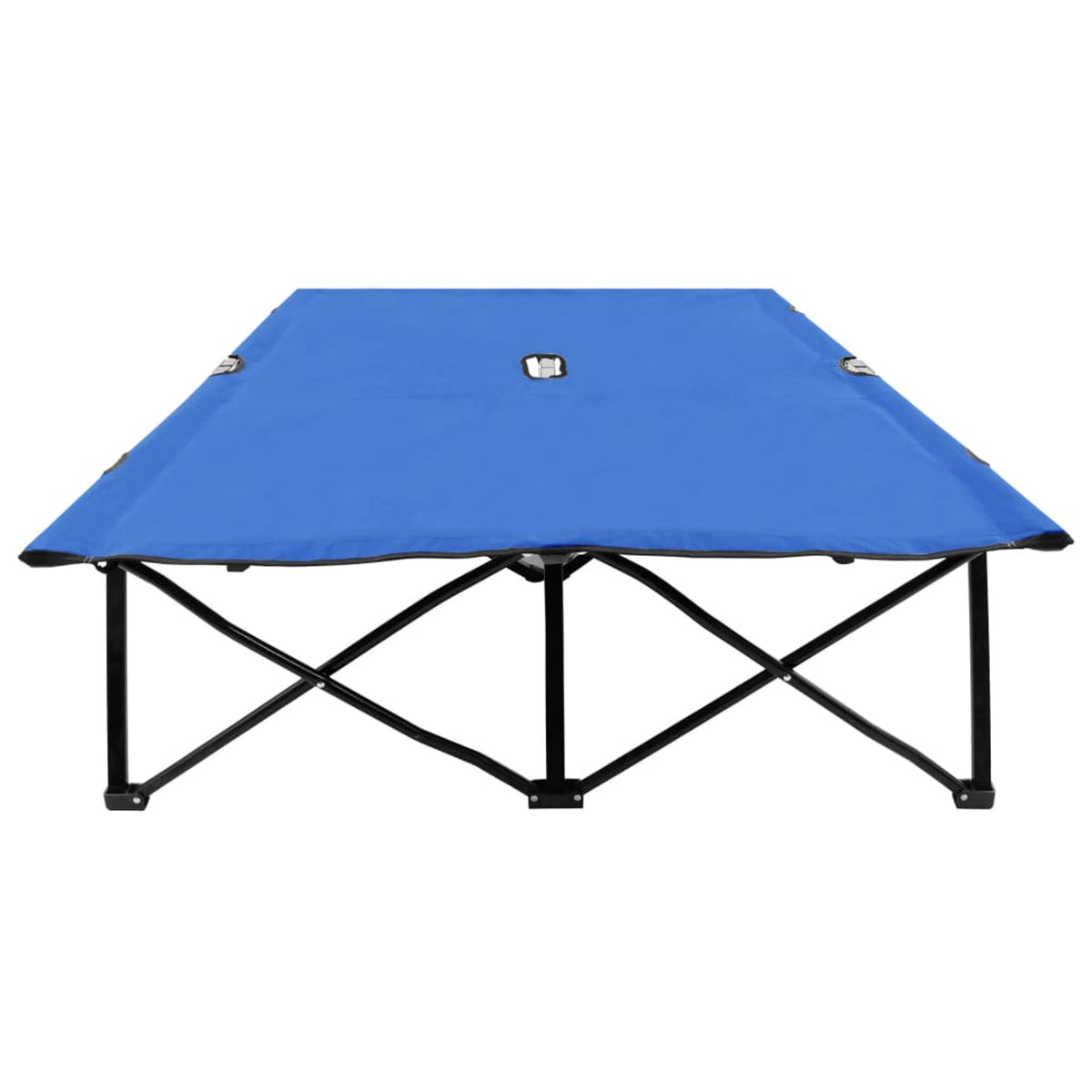 Blue Folding Fabric Steel Frame Camping Cot O304632