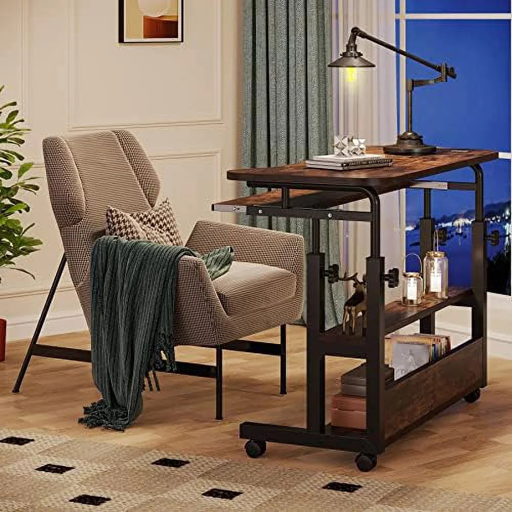 Portable Height Adjustable Desk with Power Outlets N73793