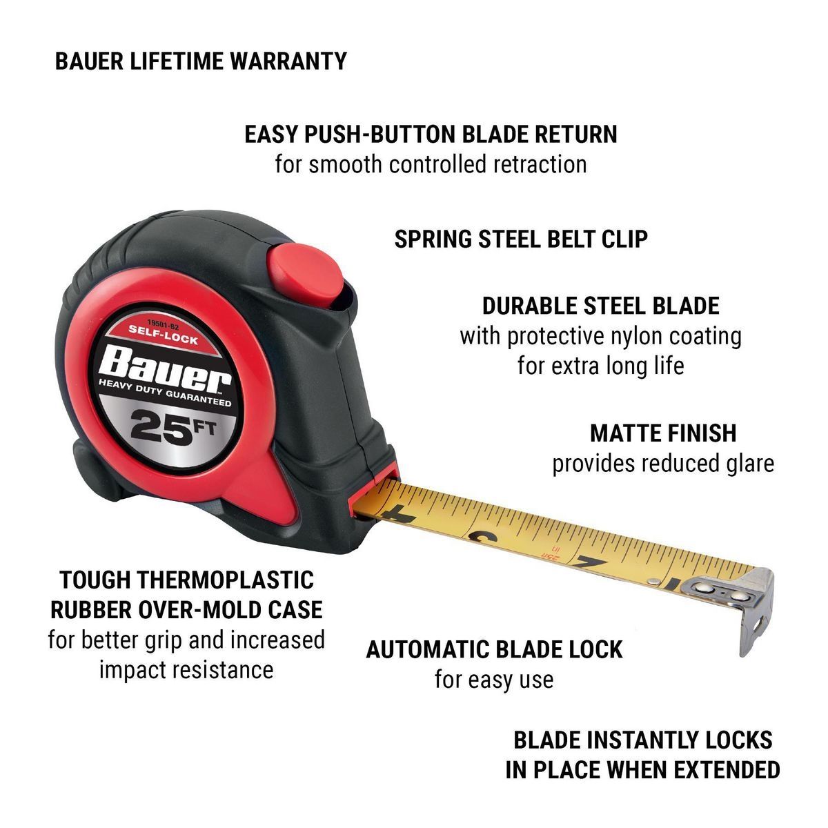 25 ft. x 1 in. Self-Locking Tape Measure N816