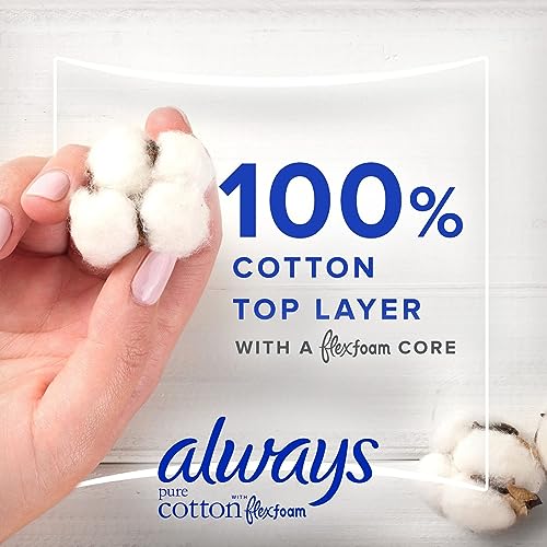 34 Count Unscented Cotton Feminine Pads with Wings R484