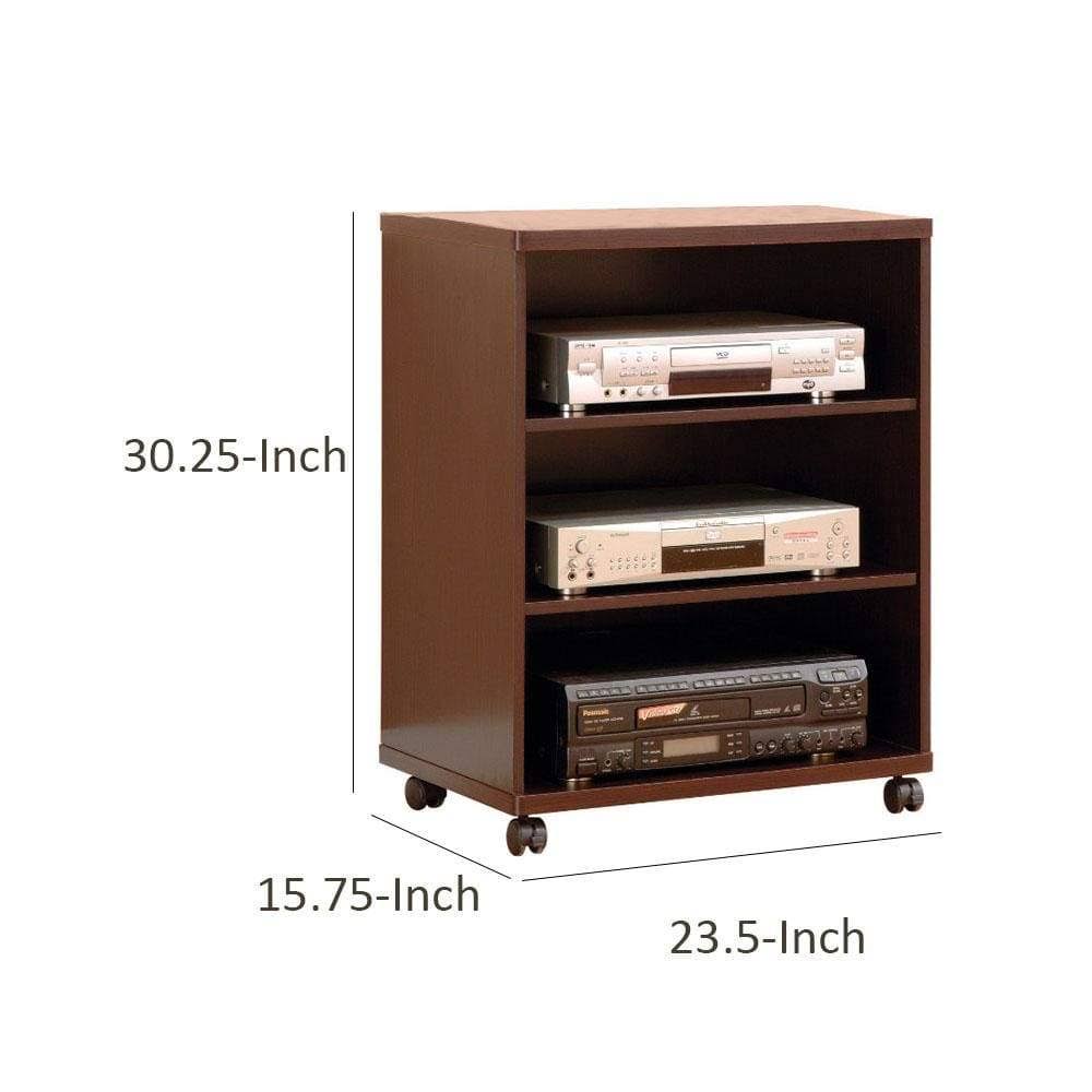 Brown TV Stand with Casters S542