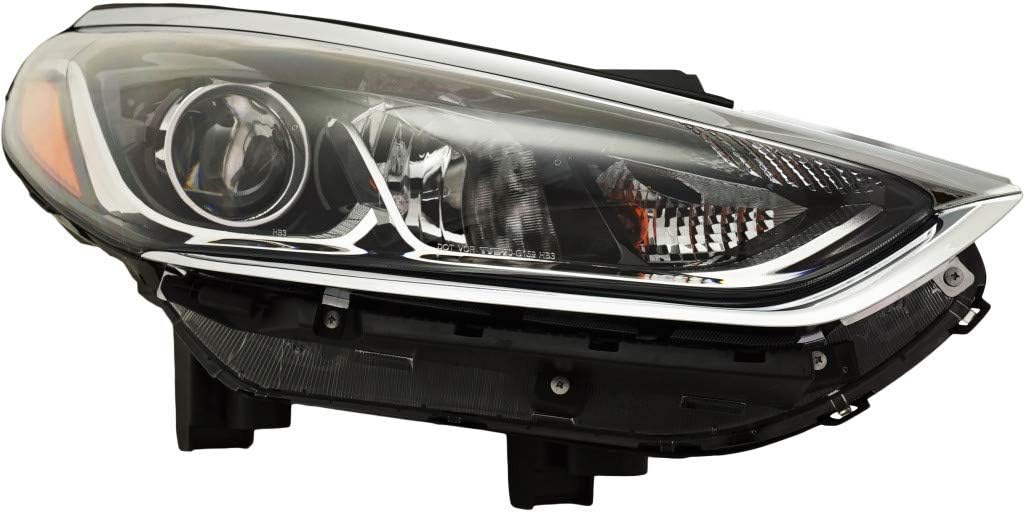 Headlight Assembly for Hyundai Sonata 2018 2019 Passenger Side Halogen Q654391