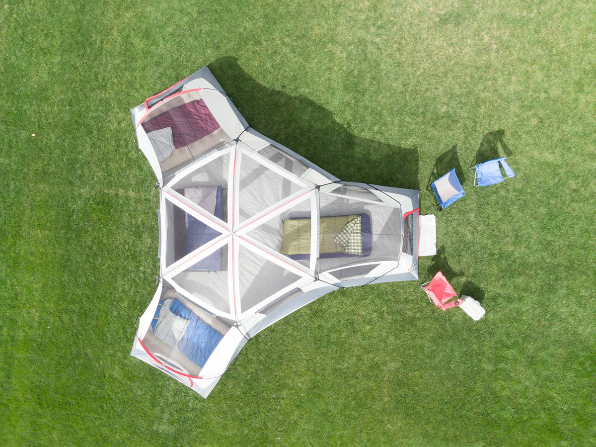 20-Person 4-Room Cabin Tent with 3 Separate Entrances G36212