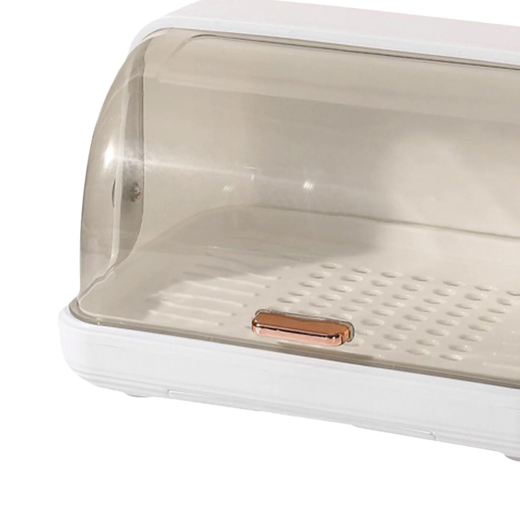 White Dustproof Baby Bottle Drying Rack with Drainer and Lid H37480