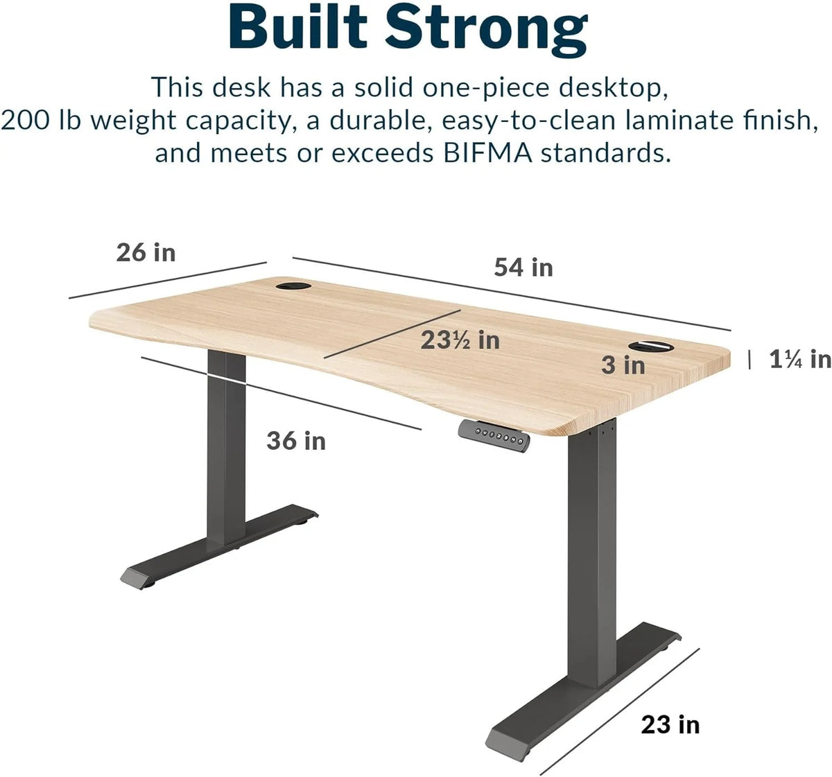 54” x 26" Ergonomic Height Adjustable Standing Desk J2117