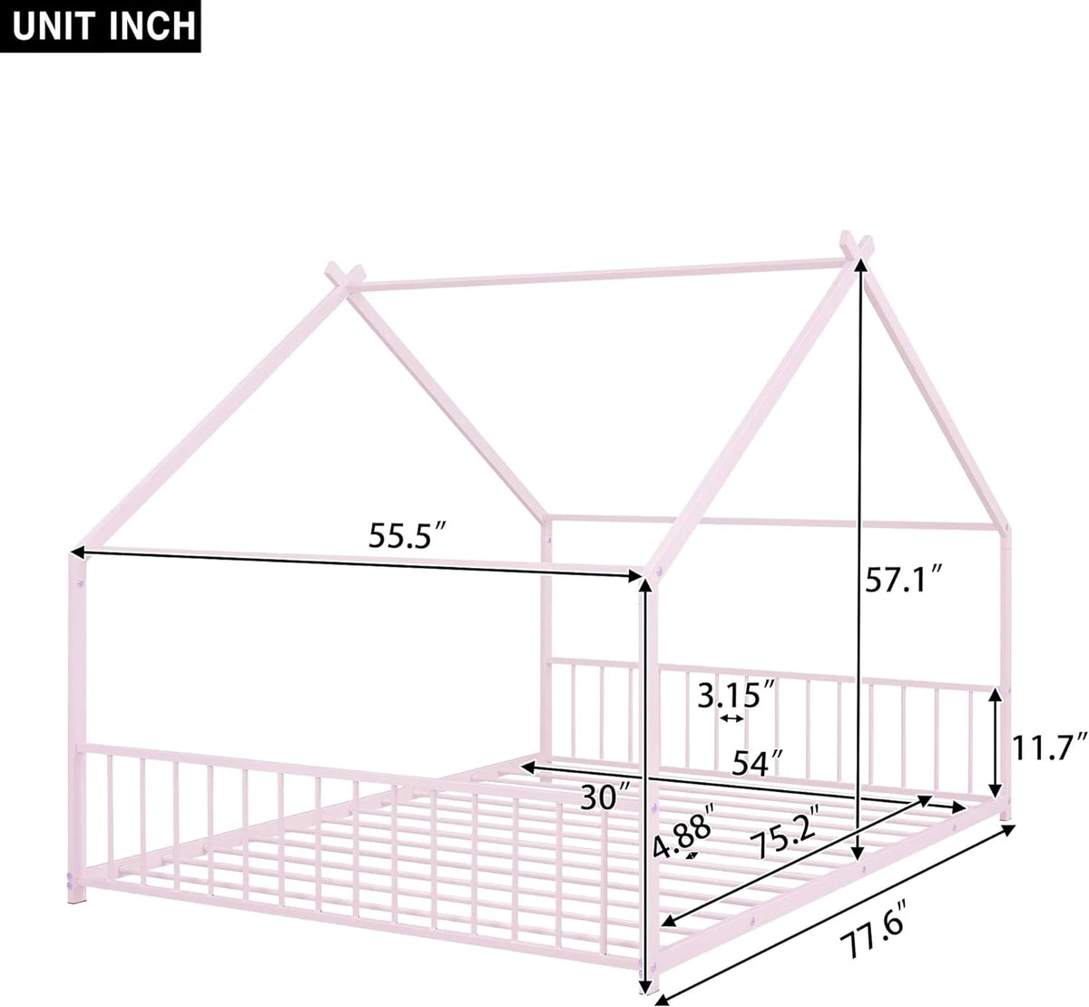 Full Size Floor Bed Frame Z59681