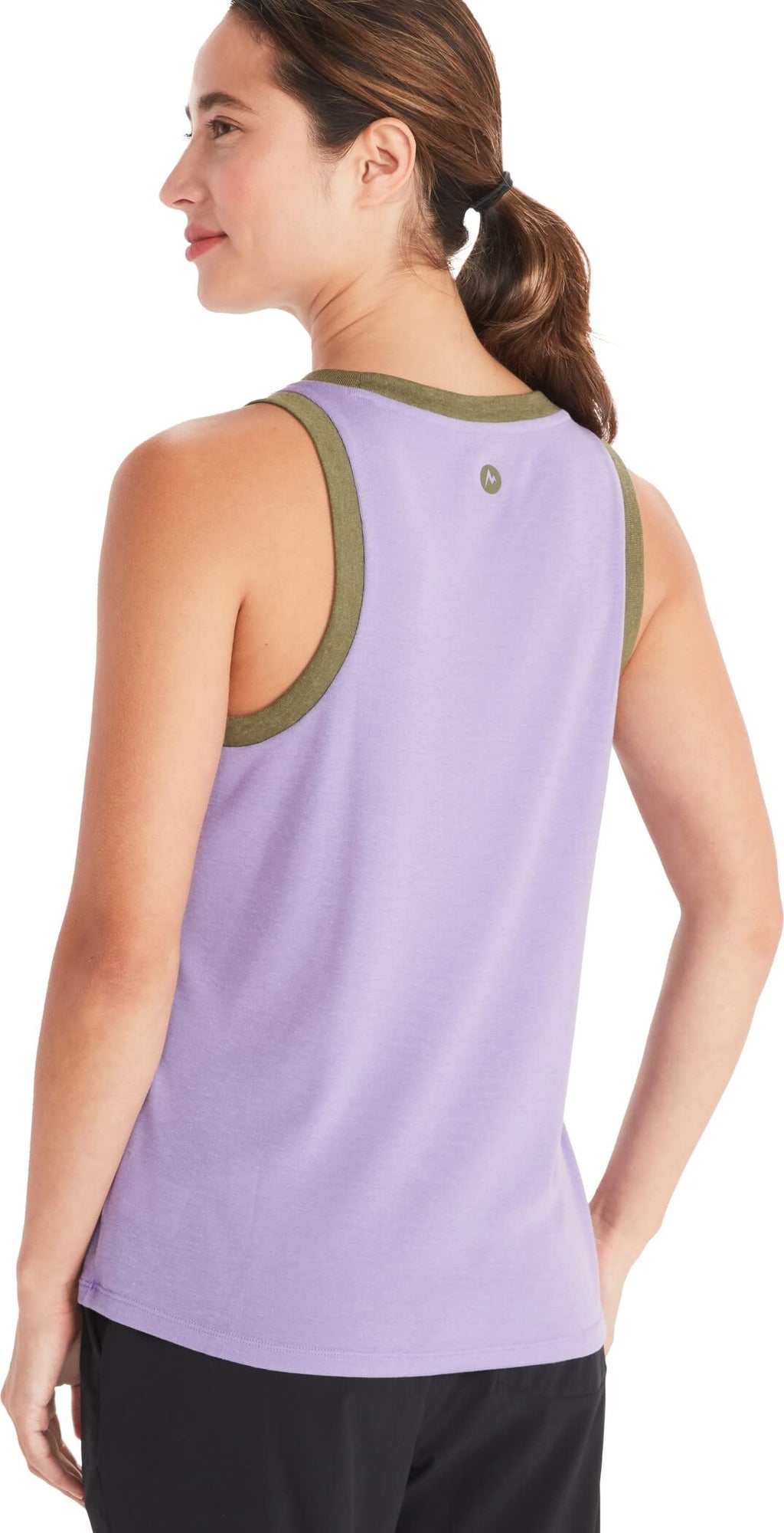 Purple Color Block Sleeveless Scoop Neck Tank Top Q576