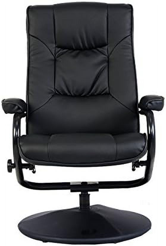 Gray PU Leather Recliner Chair with Ottoman S909400
