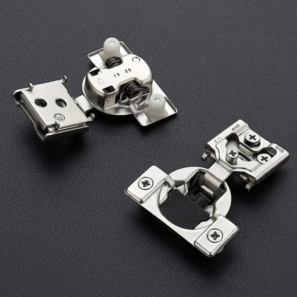 52 Pack 1/2 inch Soft Close Satin Nickel Stainless Steel Cabinet Hinges N1282