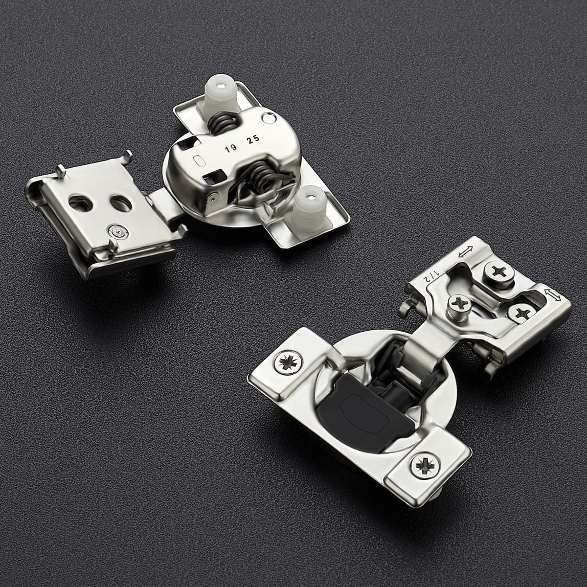 52 Pack 1/2 inch Soft Close Satin Nickel Stainless Steel Cabinet Hinges N1282