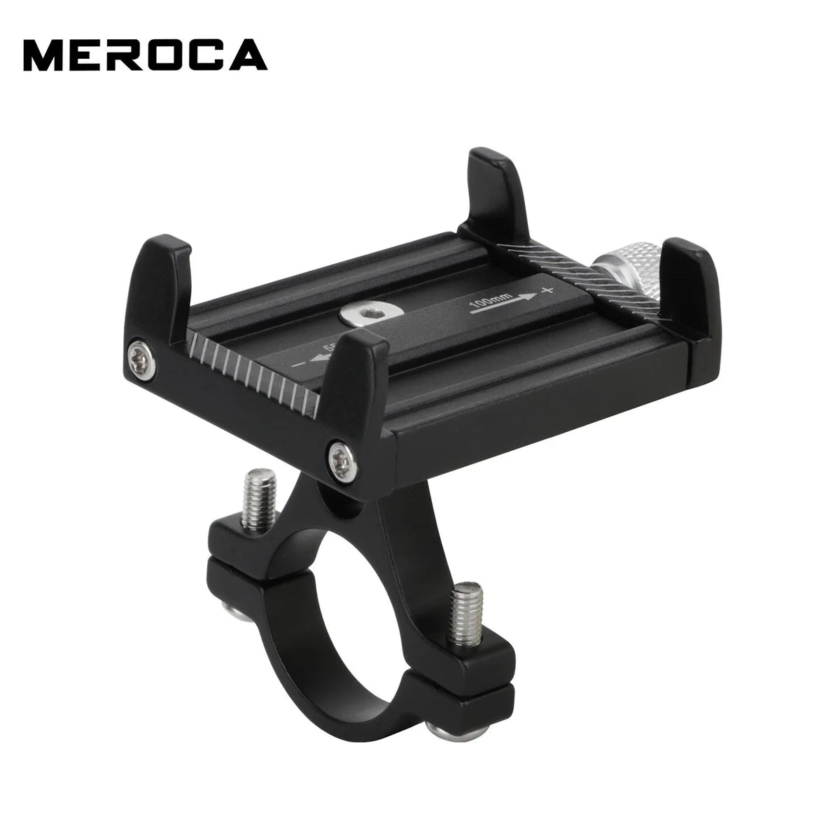 Black Metal Mobile Phone Holder for Motorcycle Scooter O99412
