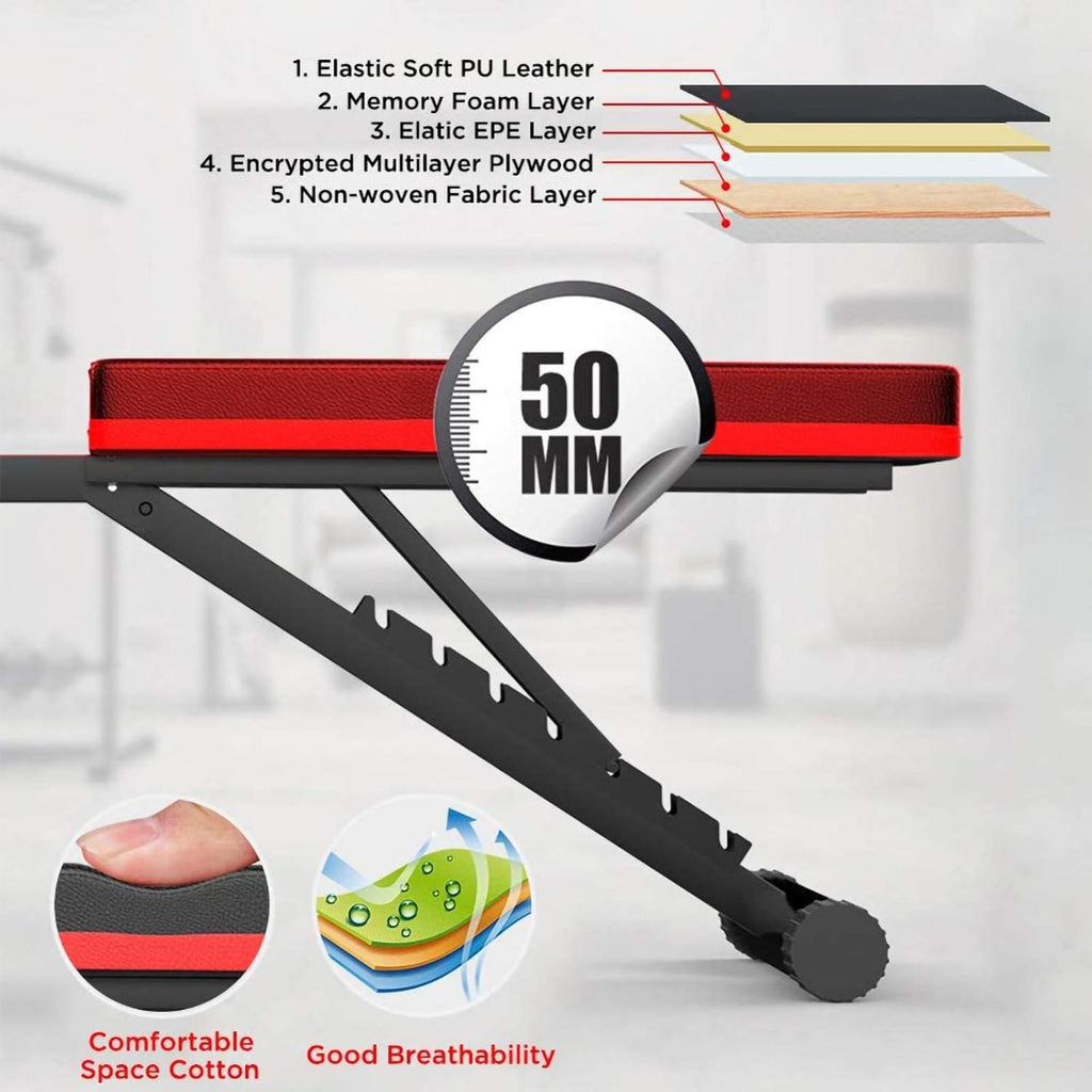 Folding Adjustable Weight Bench N54285