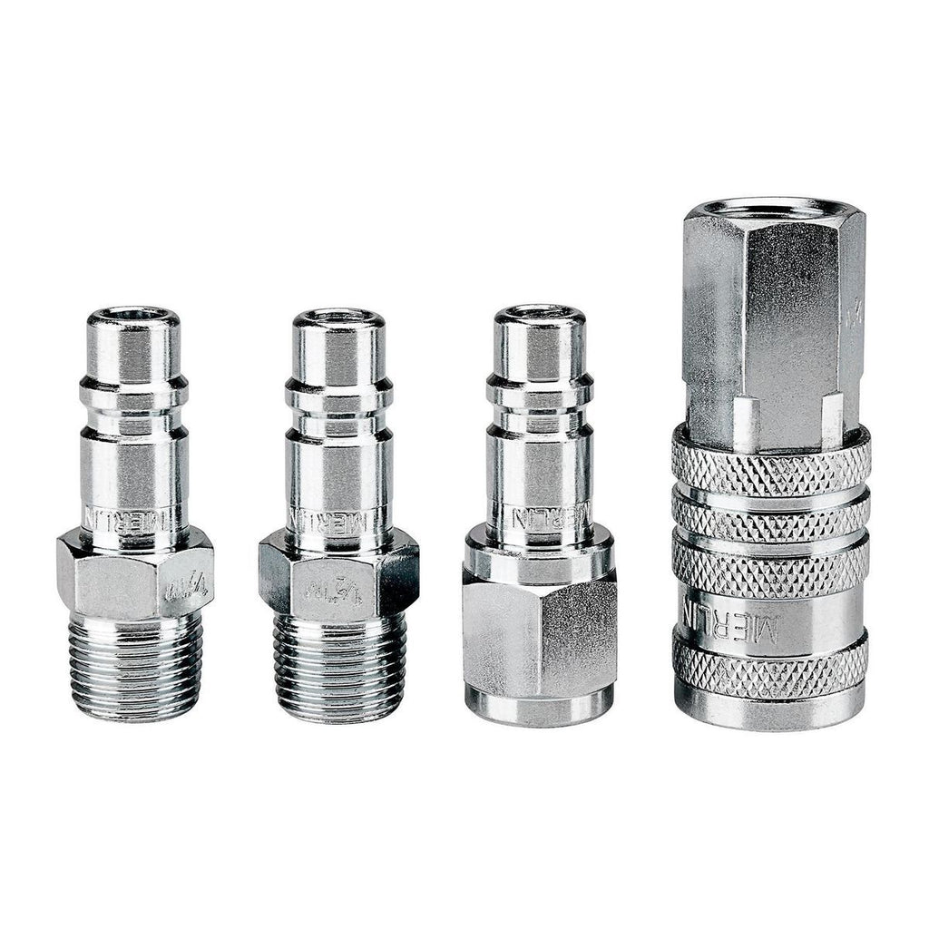 1/2 in. Steel Quick Coupler Set, 4 Piece E607383