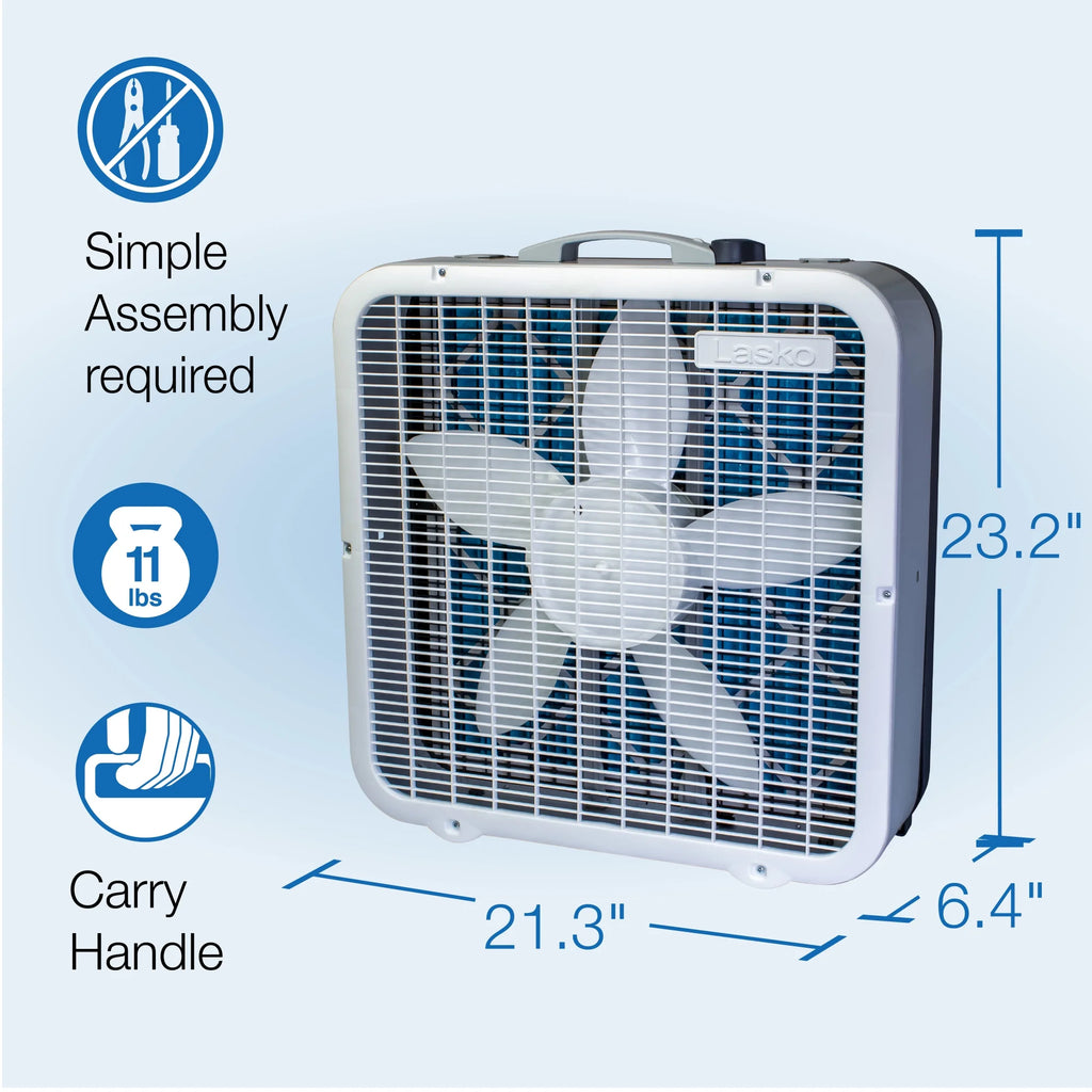 White 3-Speed 2-in-1 Box Fan and Air Purifier G377611