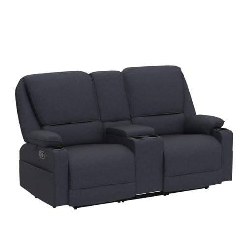 Light Grey 2 Seater Manual Reclining Loveseat Sofa U6893
