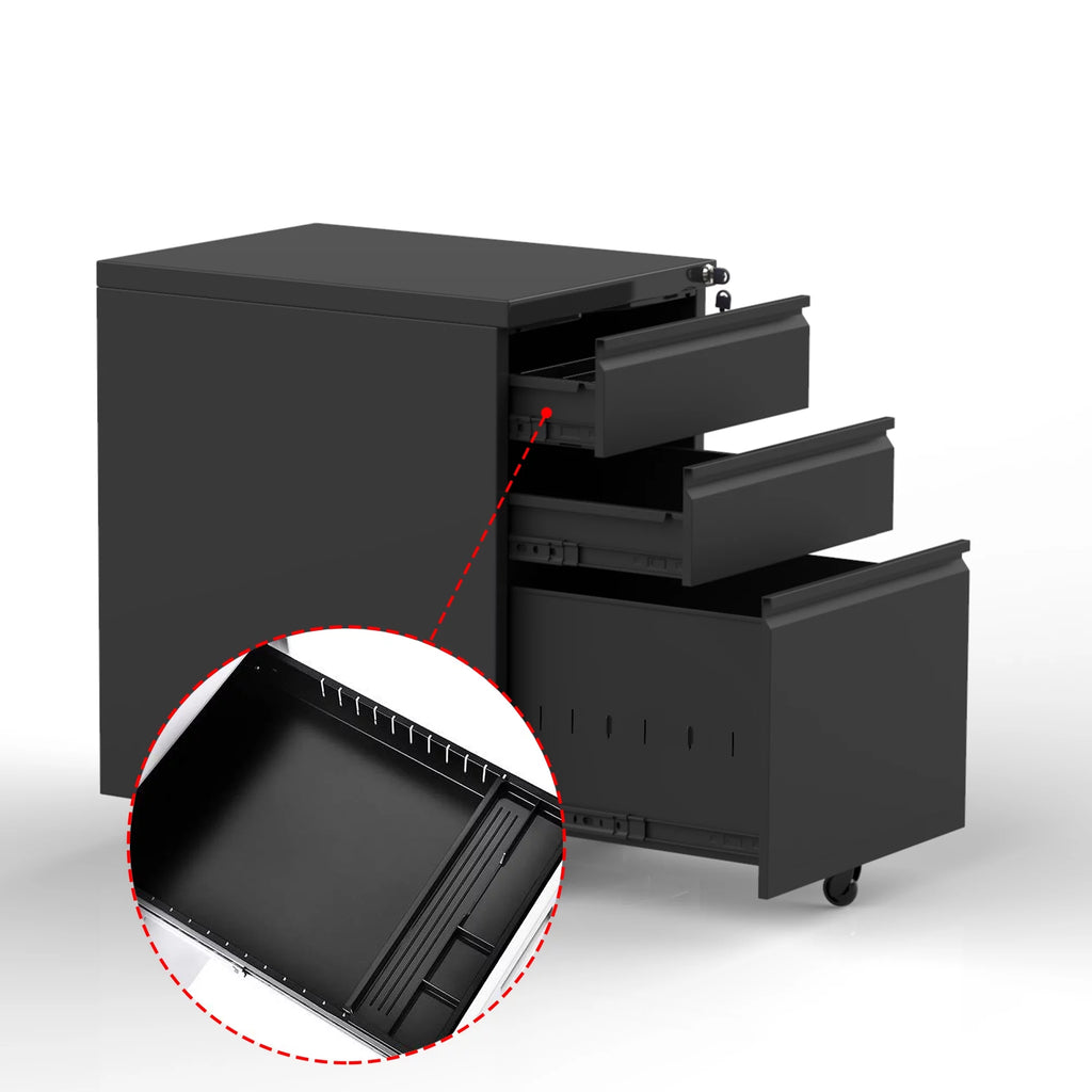 Metal 3 Drawer File Cabinet for Legal Or Letter Files A45516