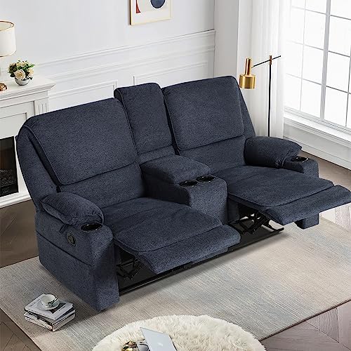 Light Grey 2 Seater Manual Reclining Loveseat Sofa U6893