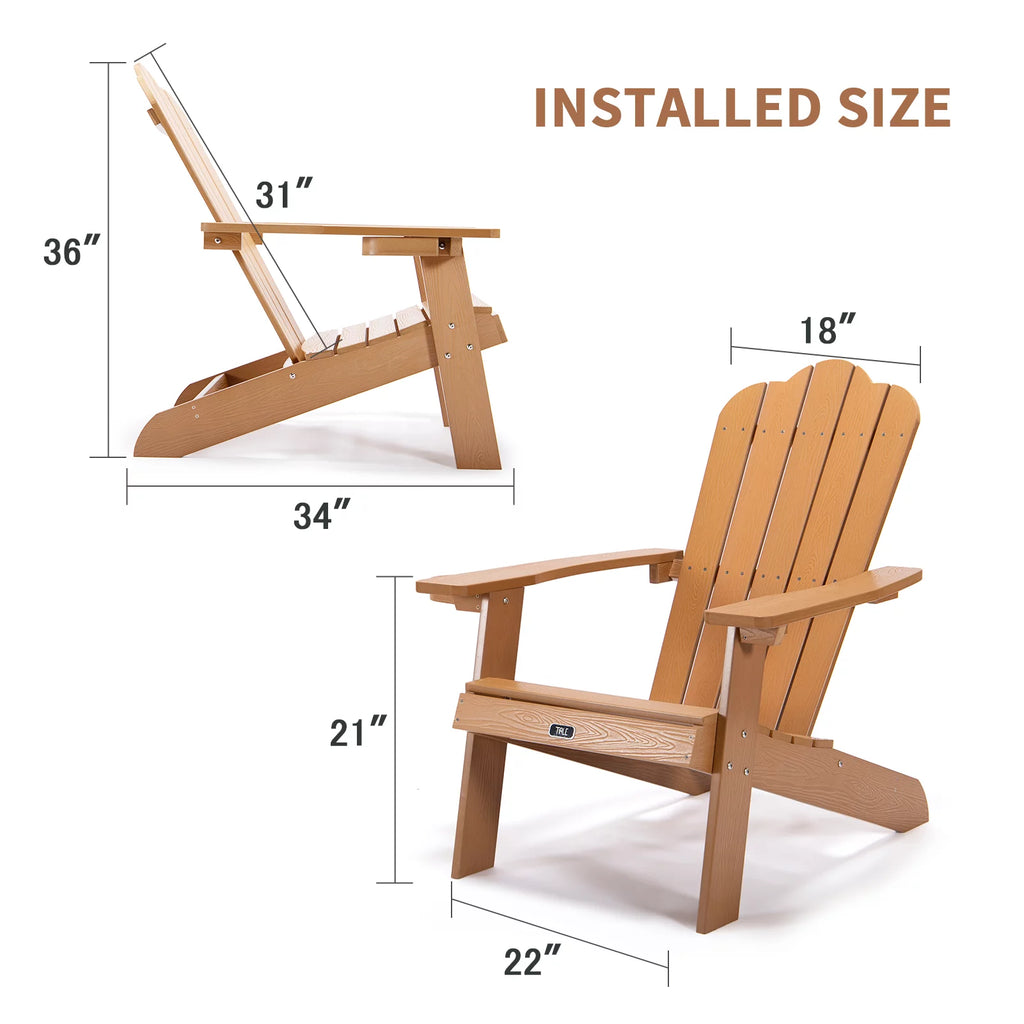 Brown Adirondack Chair with Cup Holder Z924