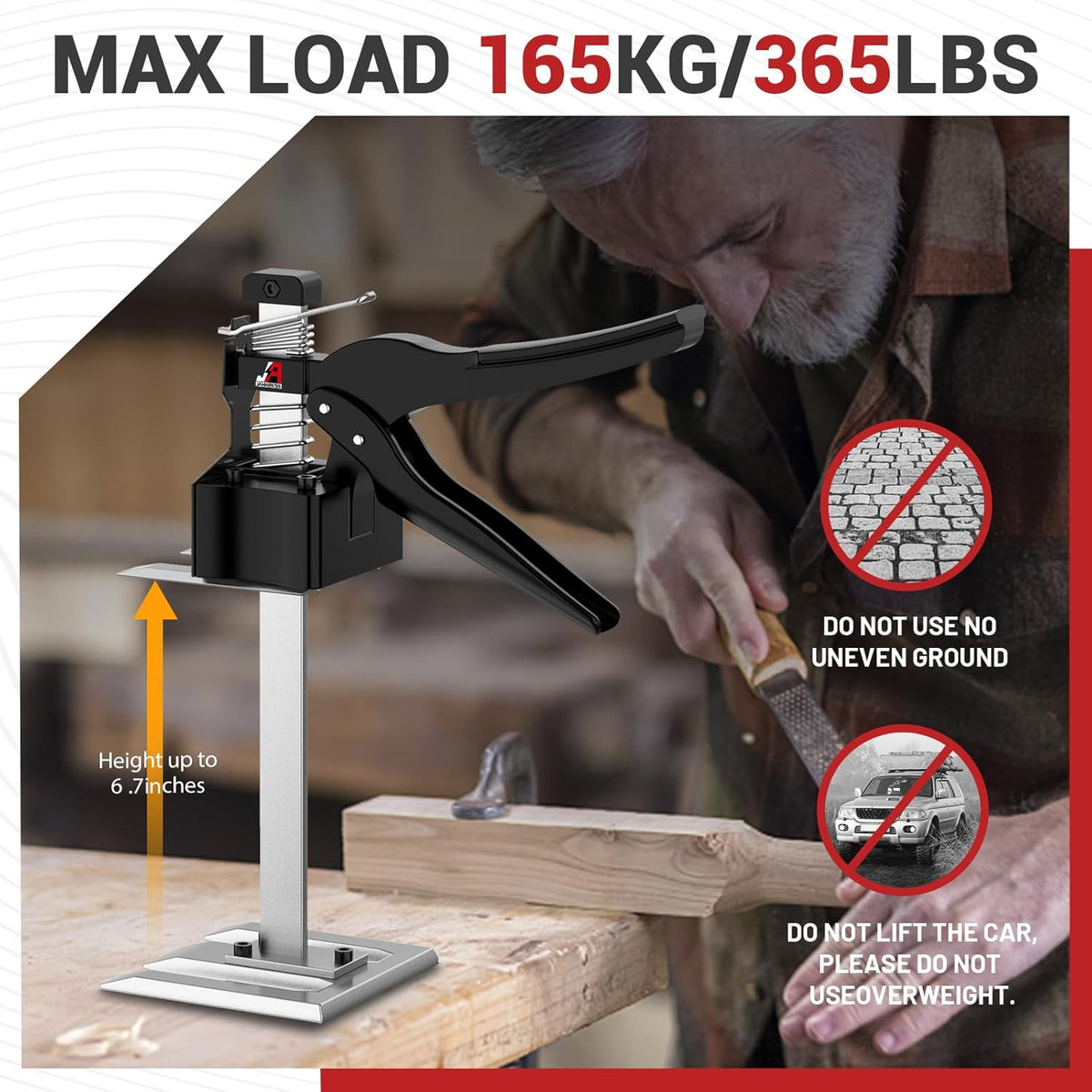12 in Construction Jack, 440LBS Load, 2 Pack P340