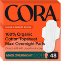 100% Organic Cotton Maxi Pads with Wings, 48 Count S11837