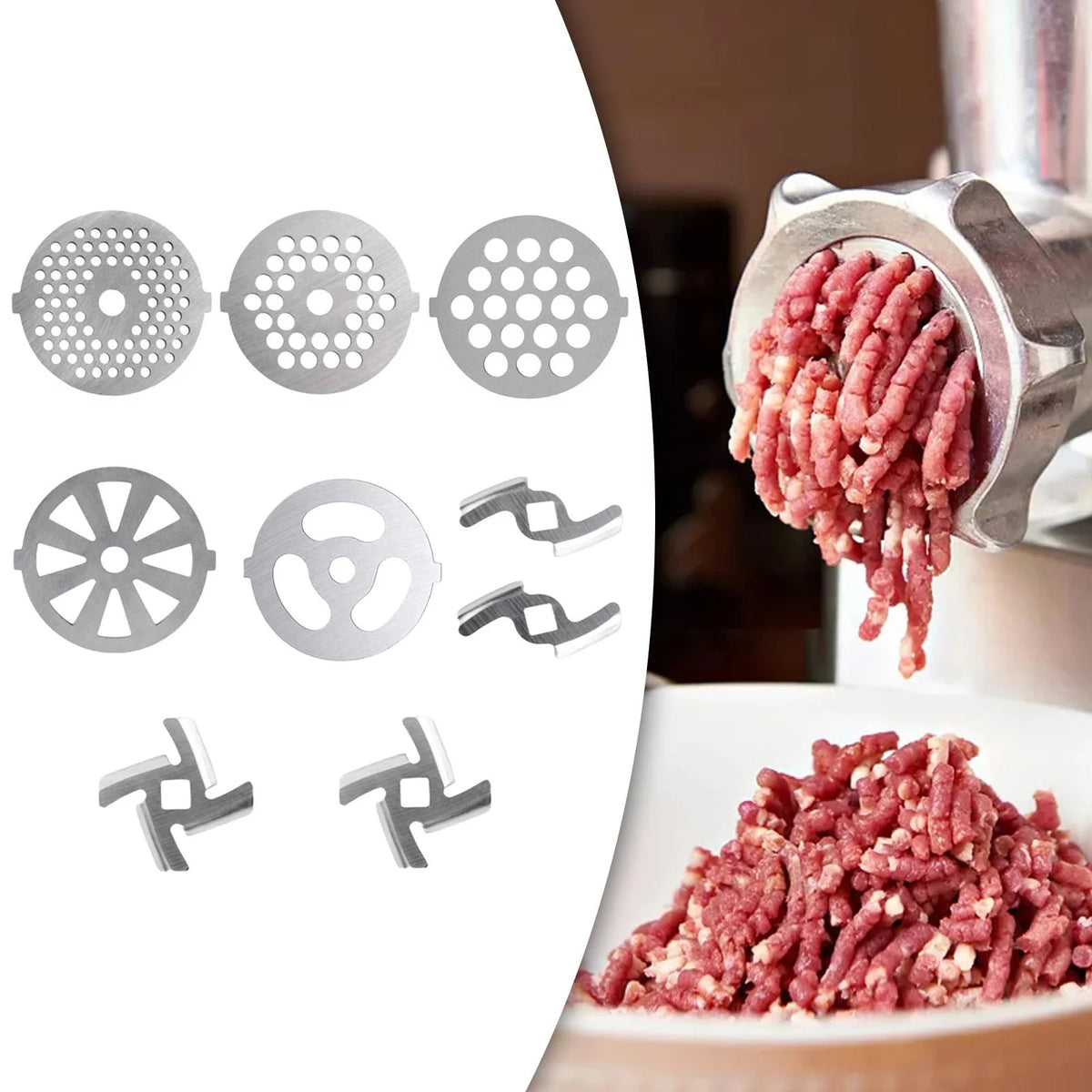 Stainless Steel Meat Grinder Attachment J1191