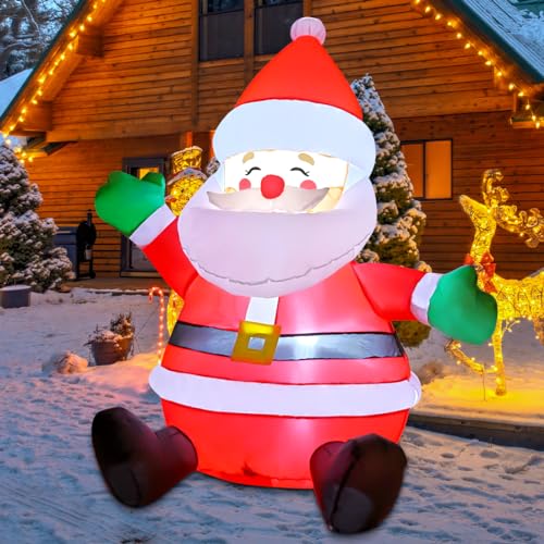 5 FT Christmas Inflatables Santa Claus with Built-in LEDs P9595